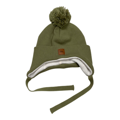 Metsola knit cotton beanie, green | 3-4y