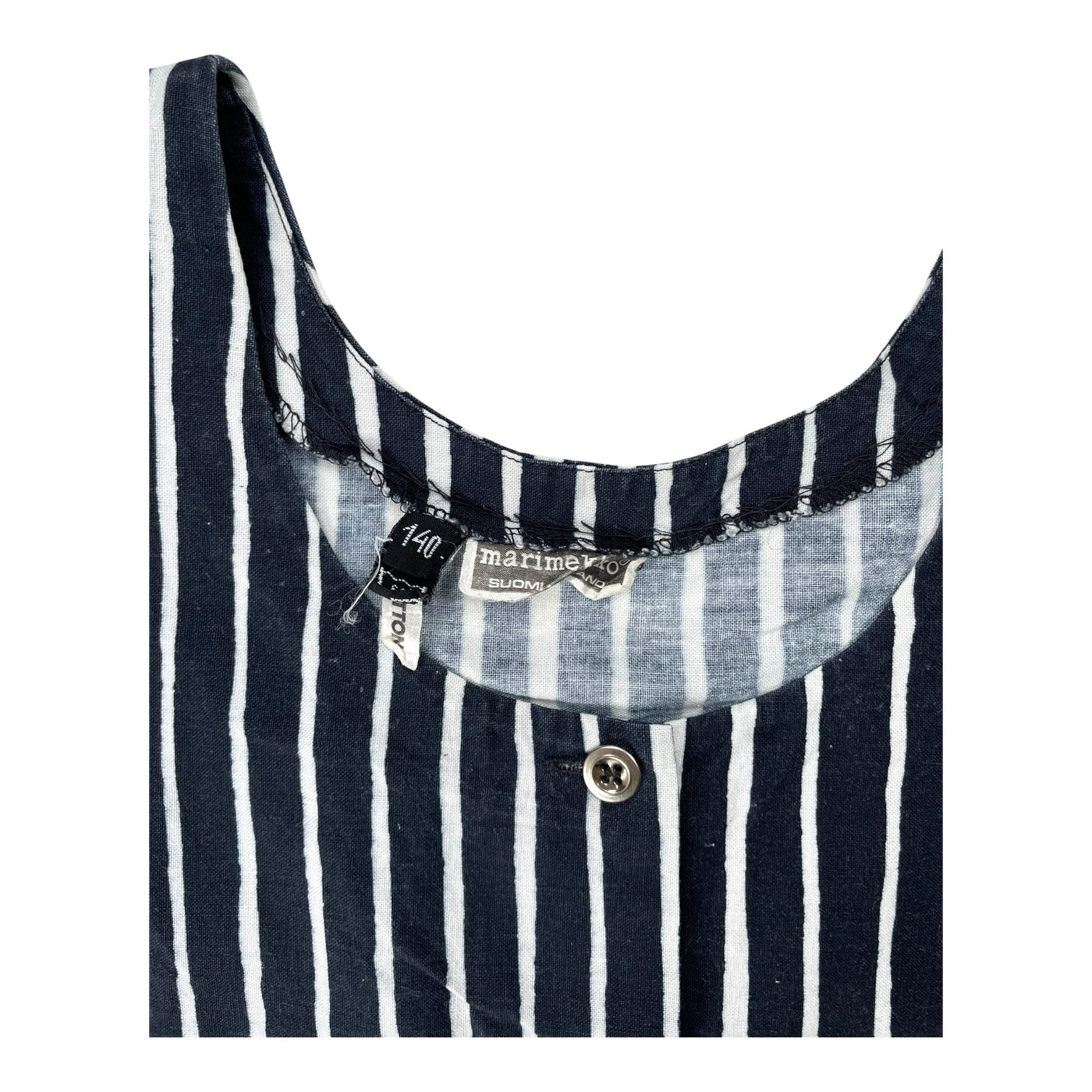 Marimekko vintage woven dress, stripes | 140cm