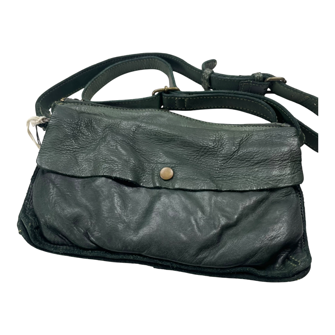 Harold's Bags leather submarine handbag small, midnight green