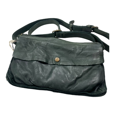 Harold's Bags leather submarine handbag small, midnight green