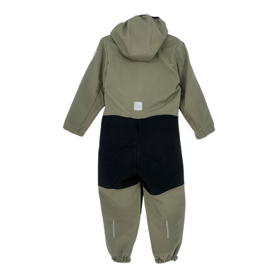 Reima nurmes softshell overall, moss green/black | 104cm