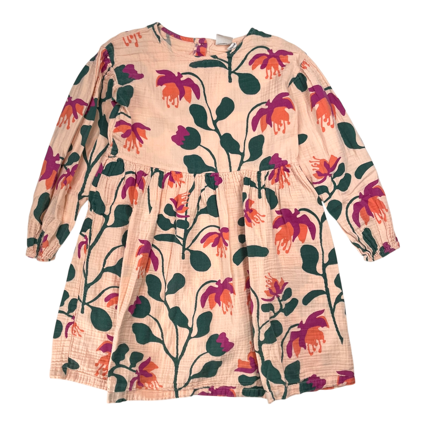 Mainio muslin dress, flowers | 134/140cm