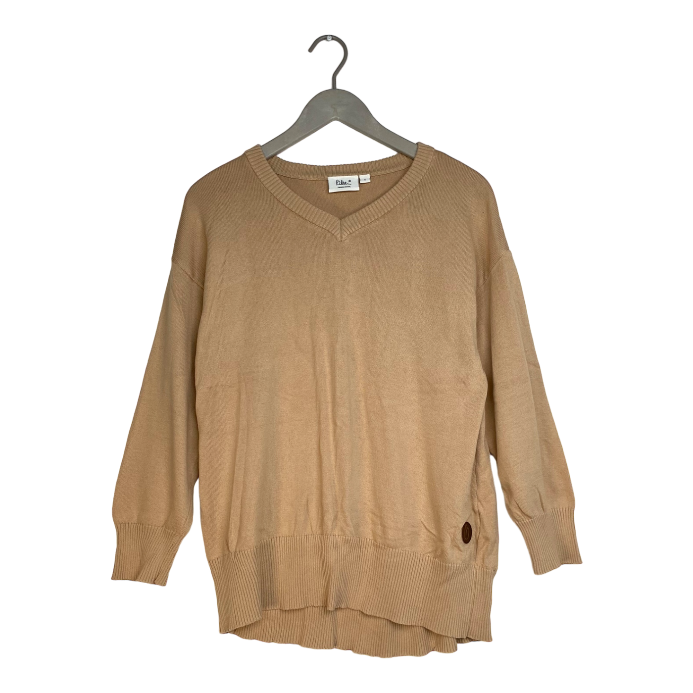 Blaa cotton knitted shirt, wheat | woman S