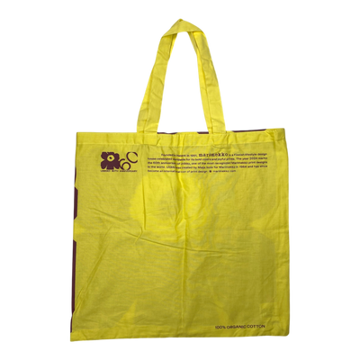 Marimekko canvas logo bag, yellow | onesize