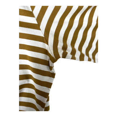 Marimekko mari stripe shirt, golden brown | woman XL