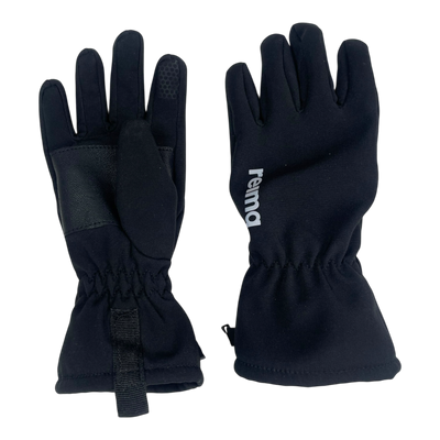 Reima tehden mid-season gloves, black | 4-6y