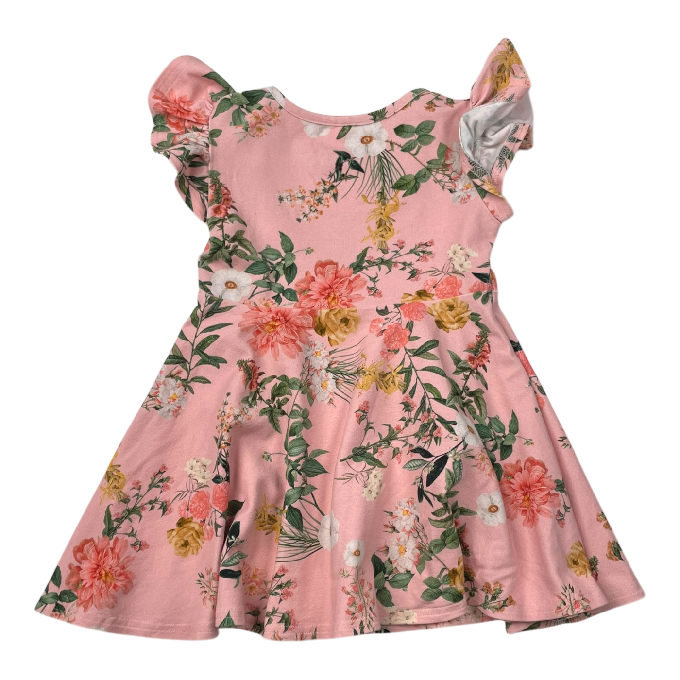 Metsola frill dress, flowers | 86/92cm