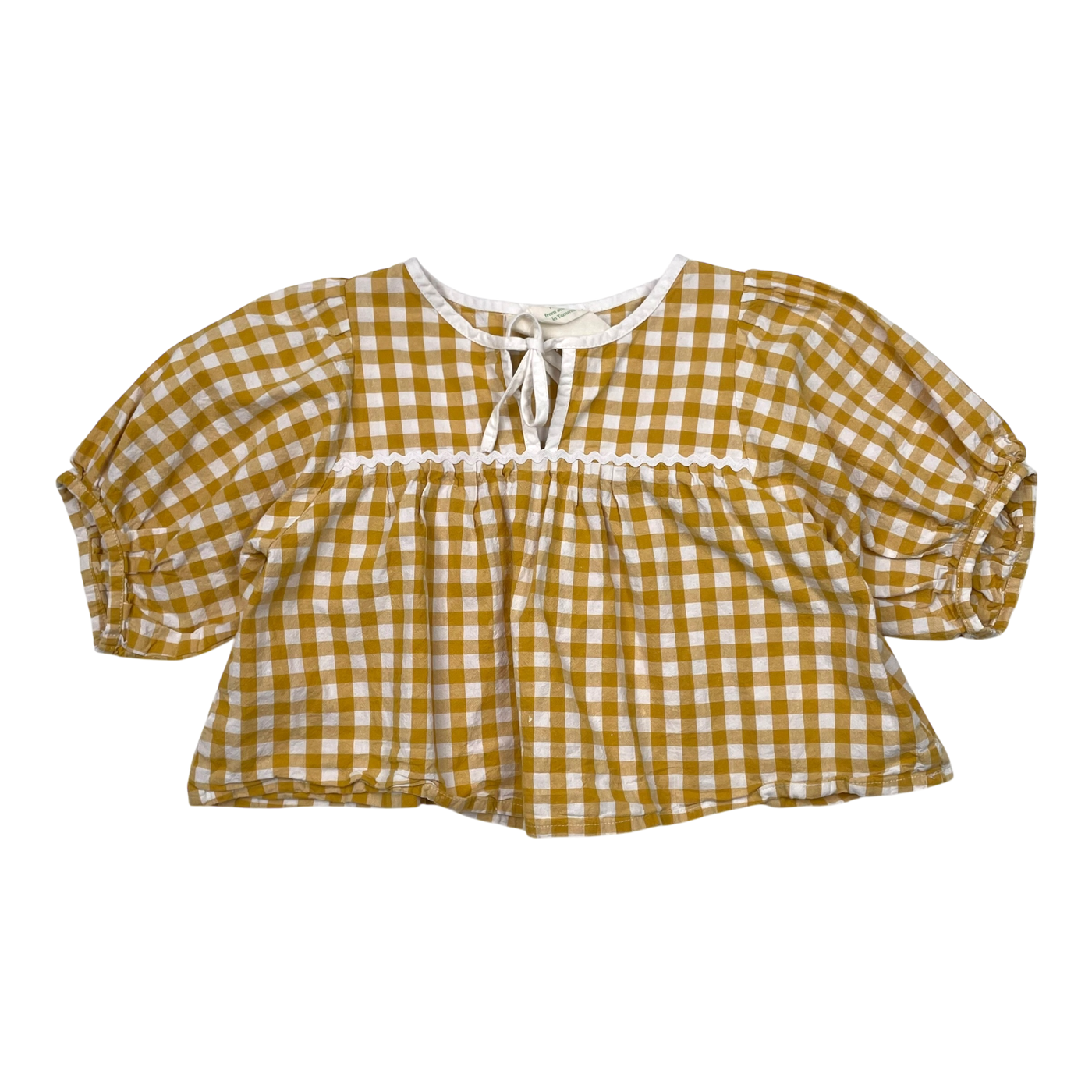 Laiska Ebba cotton shirt, yellow | 86/92cm