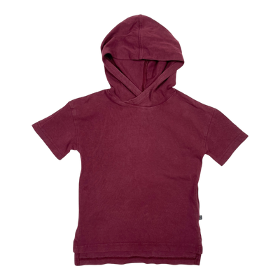 Kaiko hooded t-shirt, burgundy | 86/92cm