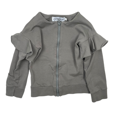 Gugguu zipper sweat jacket, grey | 110cm