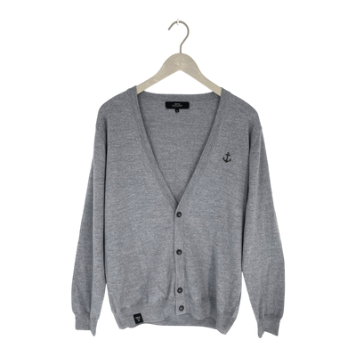 Makia merino cardigan, grey | man M