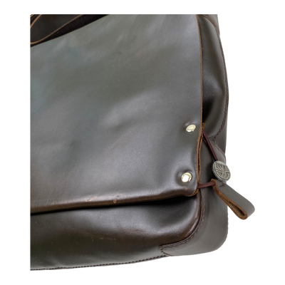 Harold's Bags leather messenger bag large, brown