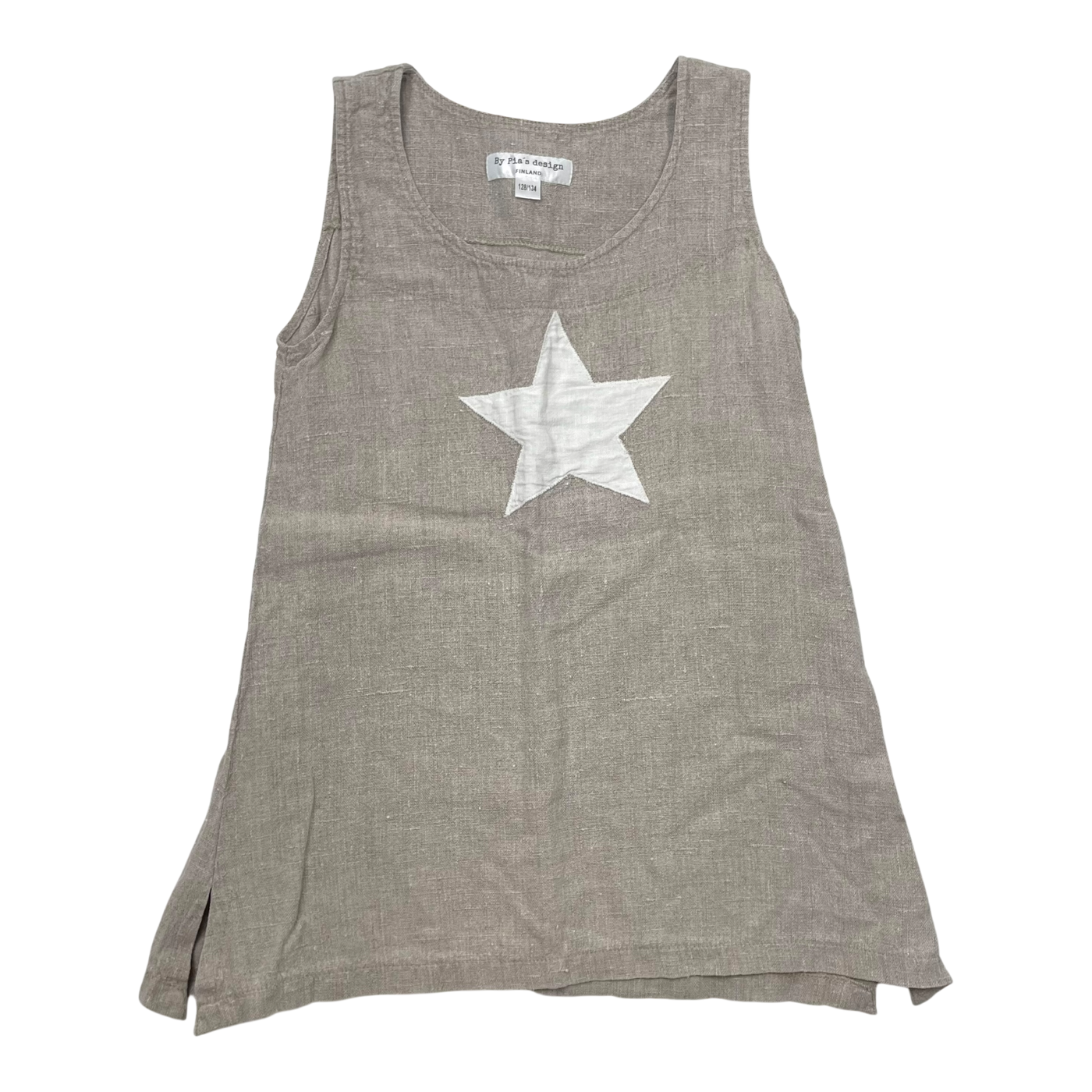 Bypias linen dress, star | 128/134cm