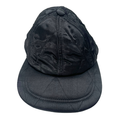 Vimma quilted satin cap, black | onesize