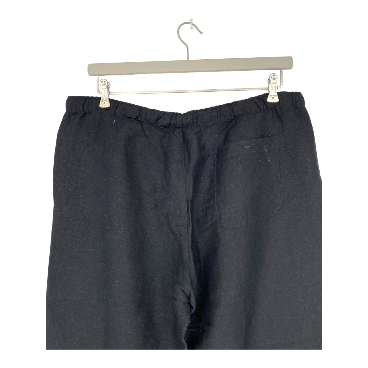 R-Collection linen blend pants, black  | woman XL