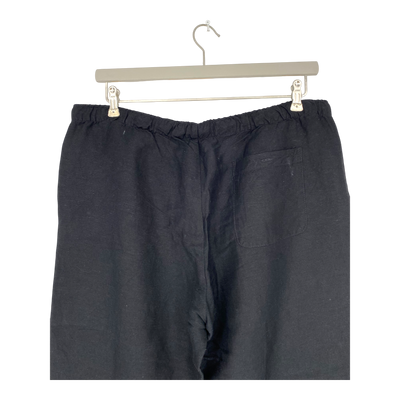 R-Collection linen blend pants, black  | woman XL