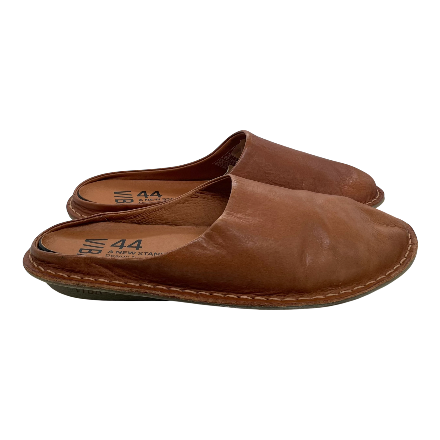 VIBAe Roma leather slippers, cognac brown | 44