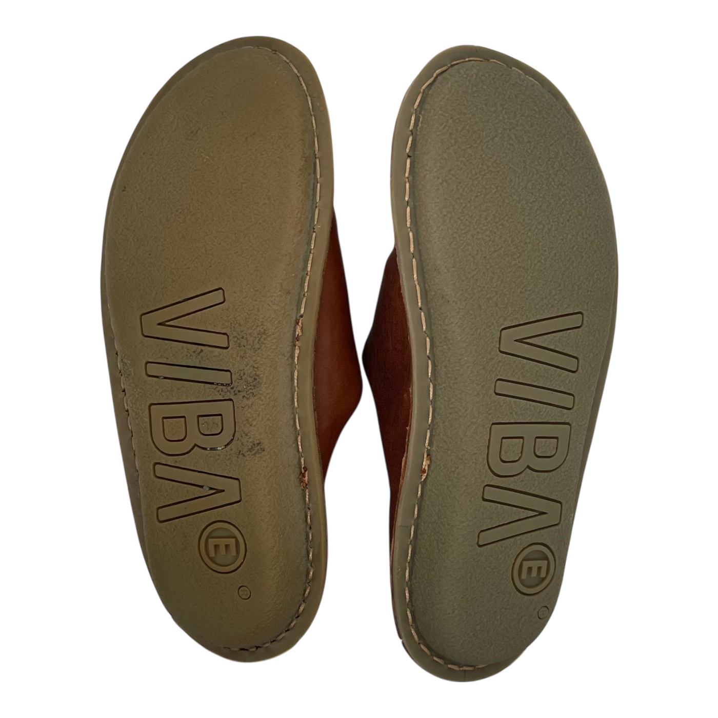 VIBAe Roma leather slippers, cognac brown | 39