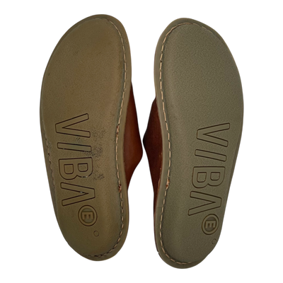 VIBAe Roma leather slippers, cognac brown | 39
