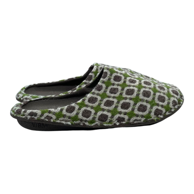 VIBAe Roma wool slippers, green/brown | 45