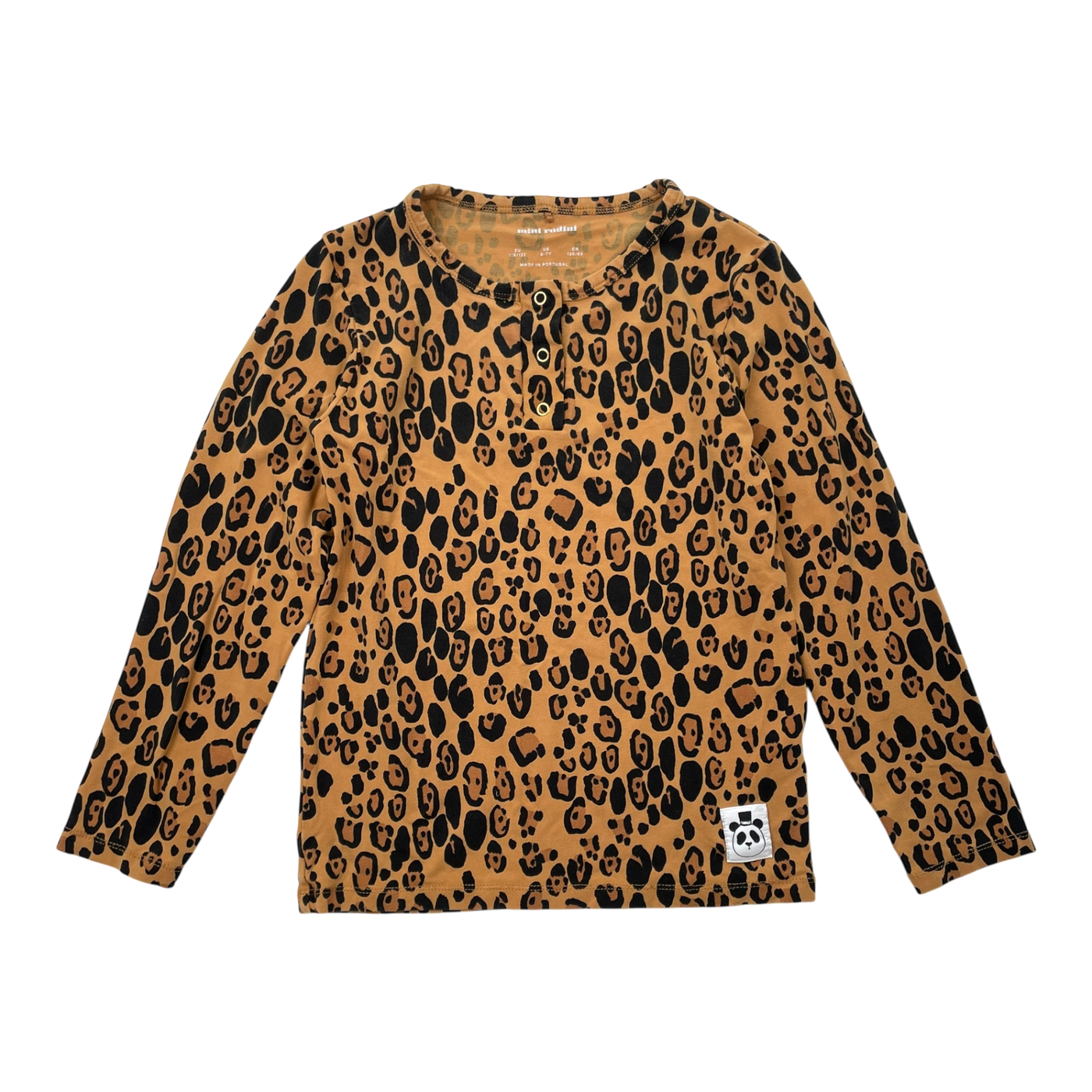 Mini Rodini basic grandpa shirt, leopard | 116/122cm