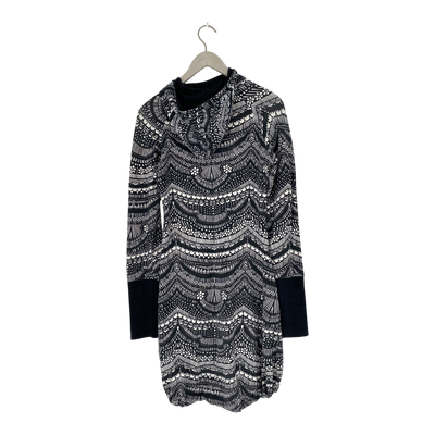 Ommellinen hoodie tunic, black / white | woman M