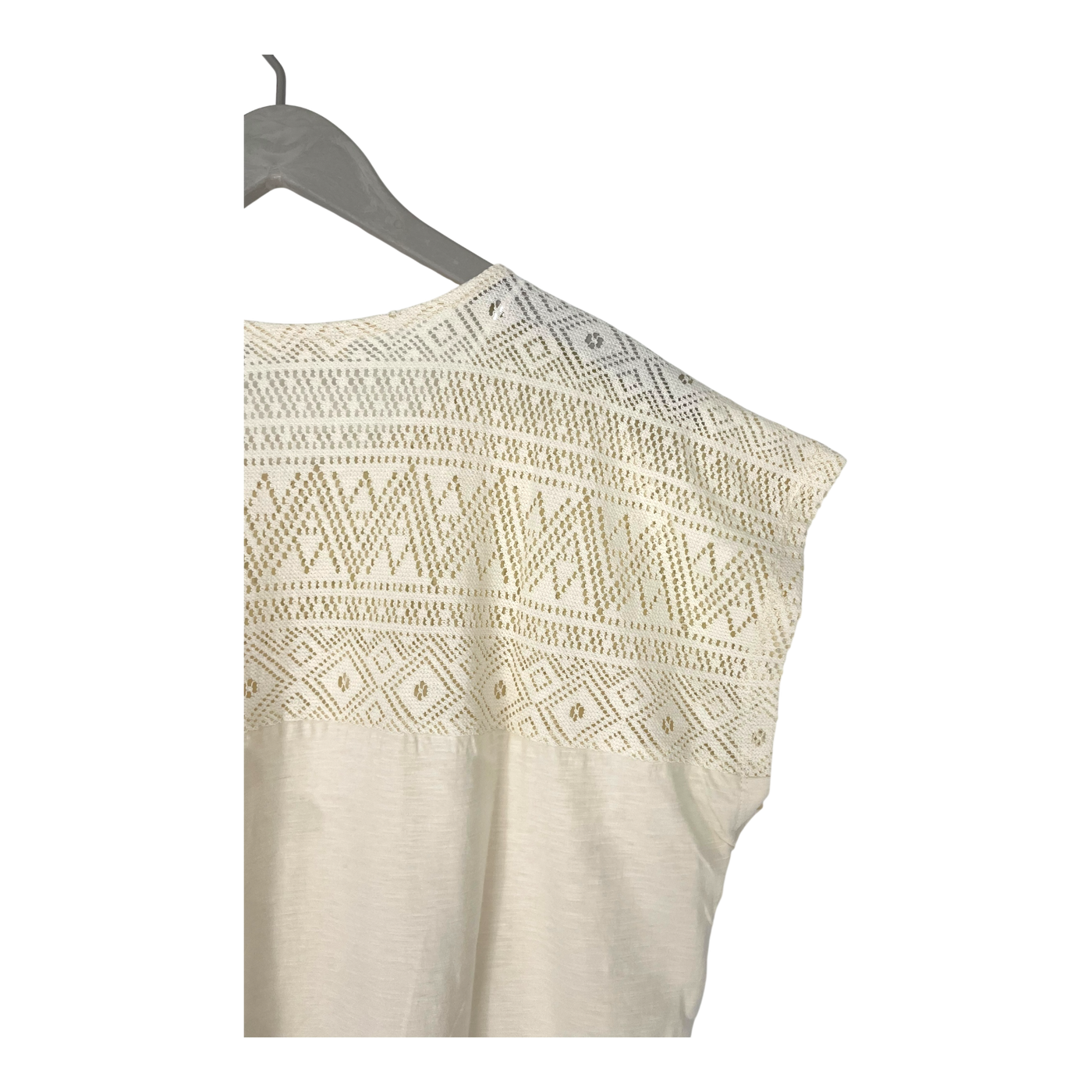 Tranquillo lace t-shirt, cream | woman M