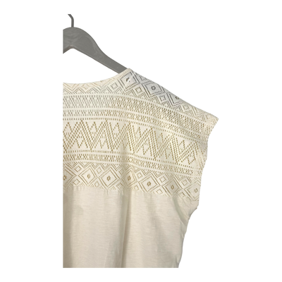 Tranquillo lace t-shirt, cream | woman M