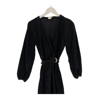 Kaiko corduroy wrap dress, black | woman S