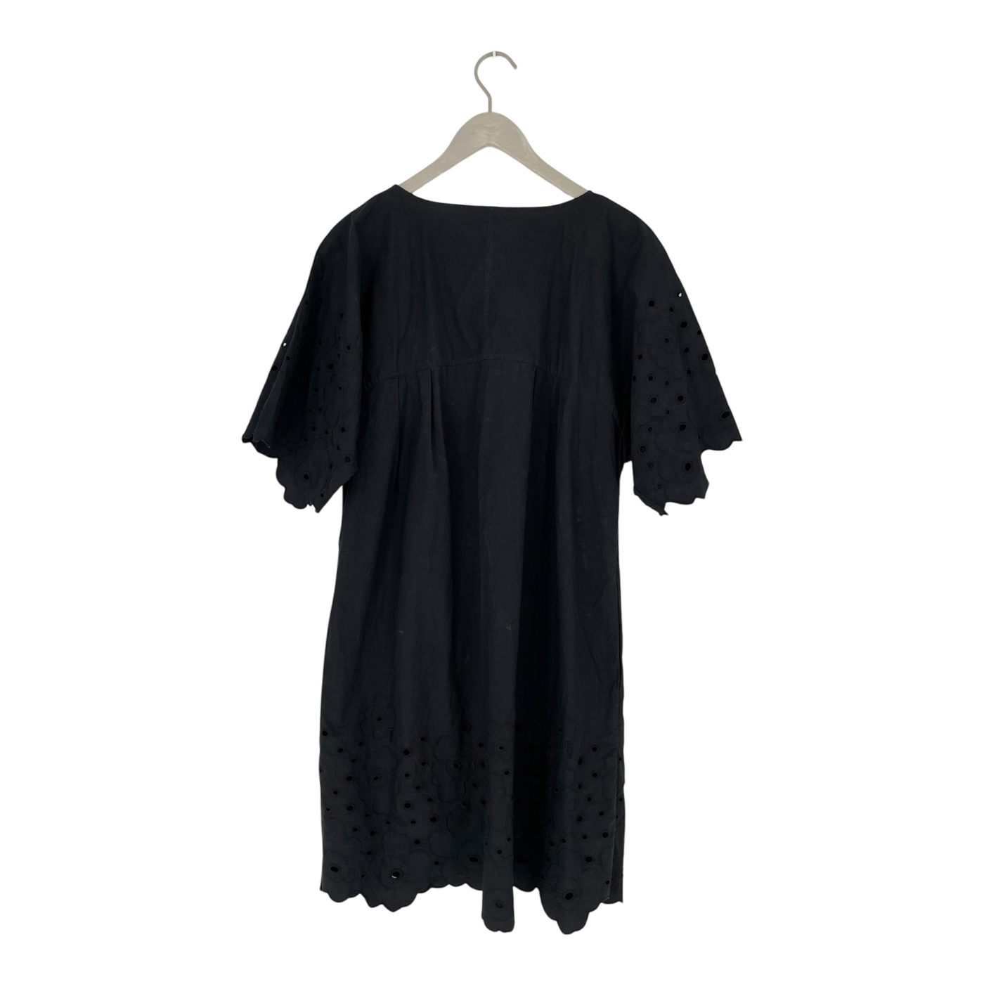 Marimekko consus poplin dress, black | woman 36