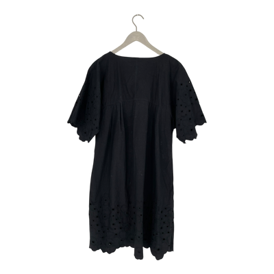 Marimekko consus poplin dress, black | woman 36