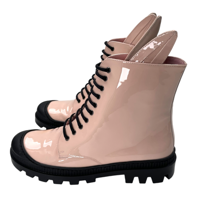 Minna Parikka combat boots, pink patent | 38
