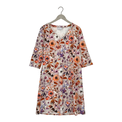 Nakoa belted dress, peach flower | woman M