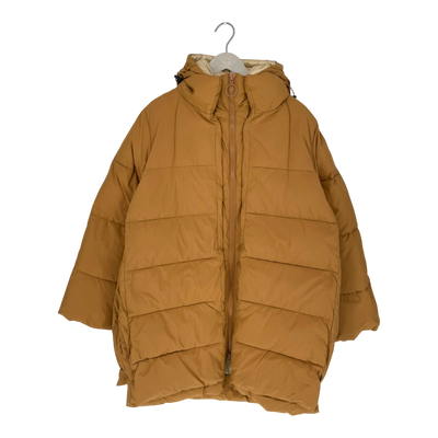 Embassy of Bricks and Logs fargo puffer jacket, caramel brown | unisex M