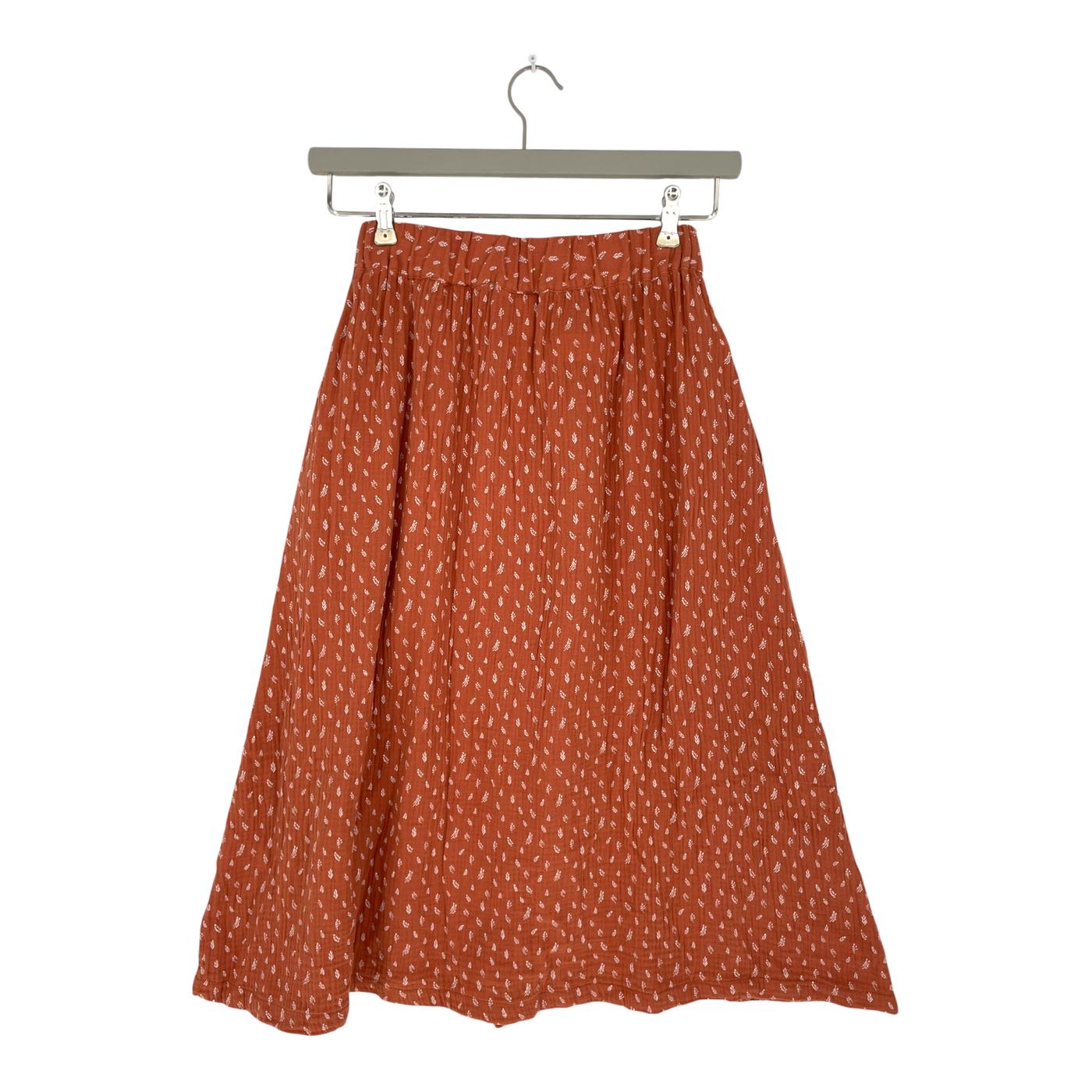 Kaiko muslin button skirt, vintage leaf | woman XS