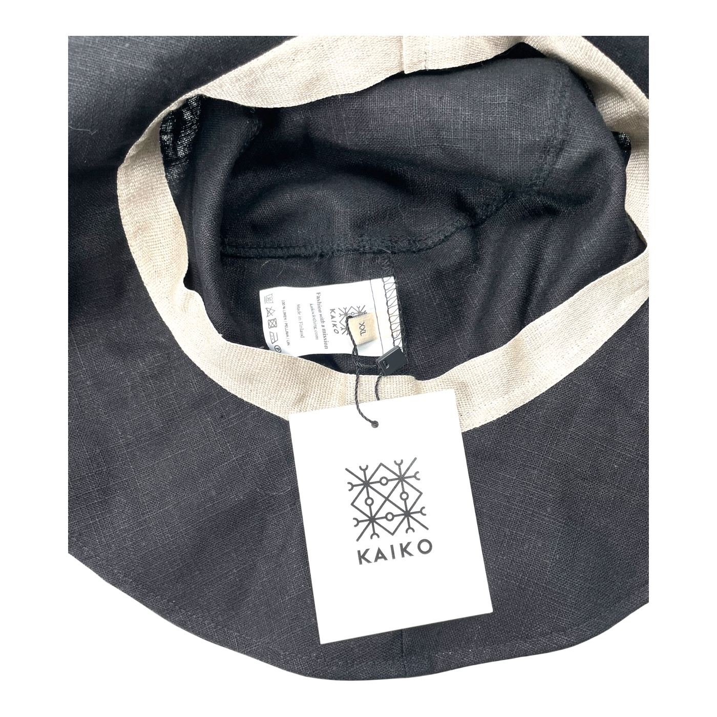 Kaiko boho sun hat, black | woman 56/58cm