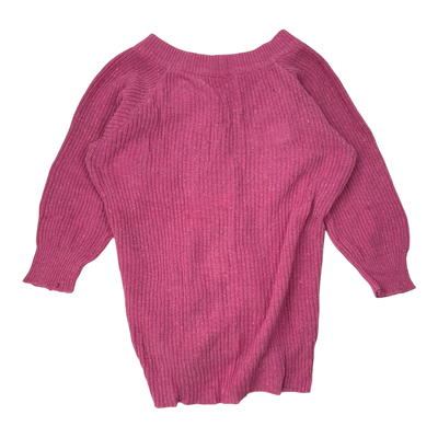 Papu long knitted cardigan, hot pink | 110/116cm