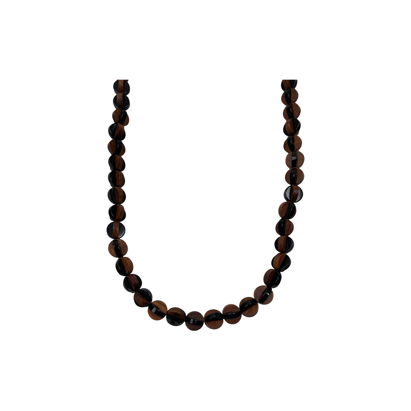 Marimekko iki wooden necklace, brown / black