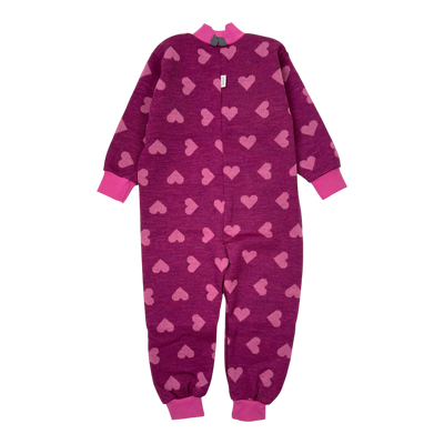 Kivat wool overall, hearts | 100cm
