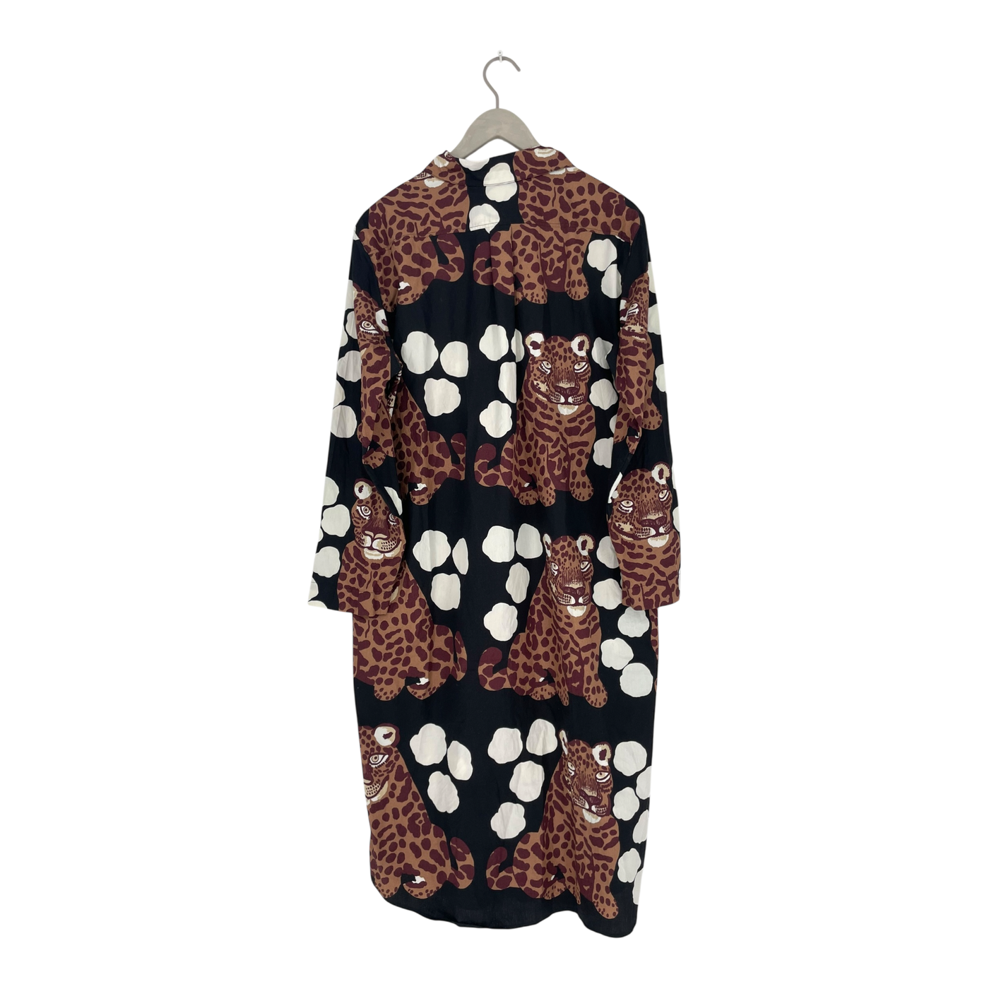 Marimekko viivain button up dress, leopard | woman 40