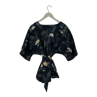 Uhana wrap shirt, flowers | woman XL