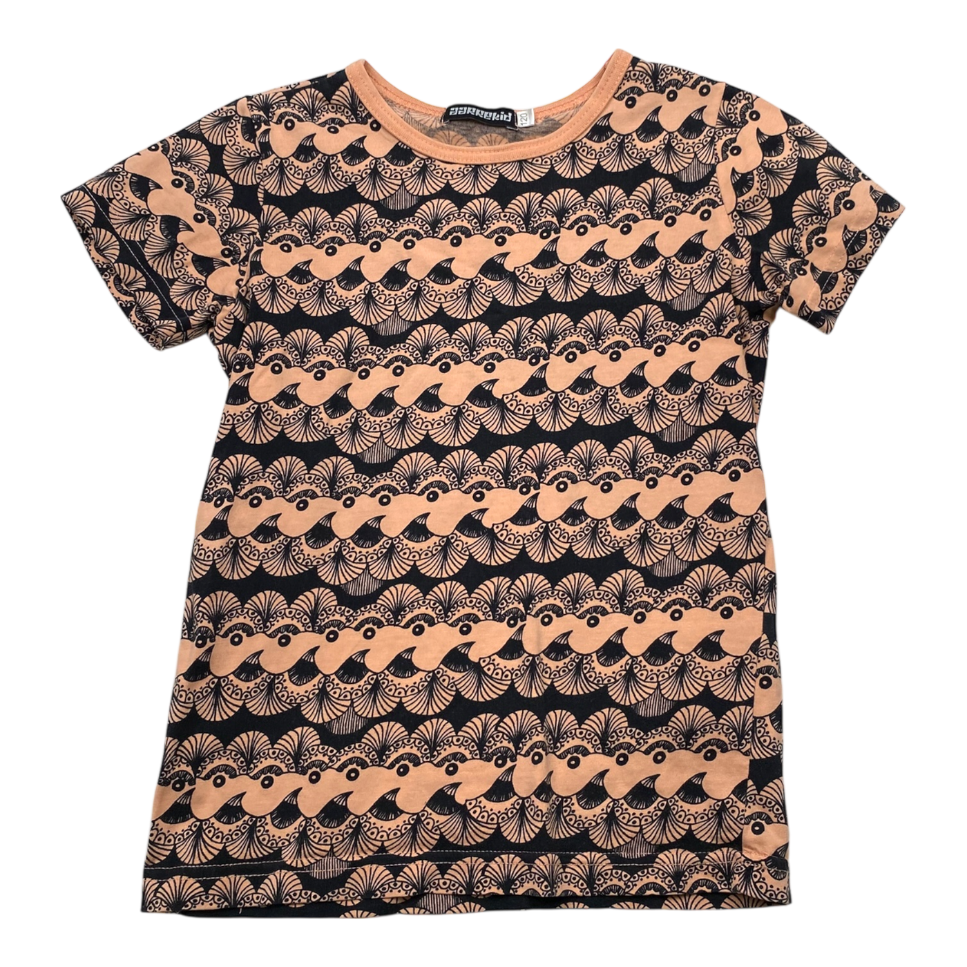 Aarre t-shirt, coral/black | 120cm