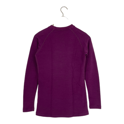 North Outdoor sensitive merino base shirt, purple | woman S