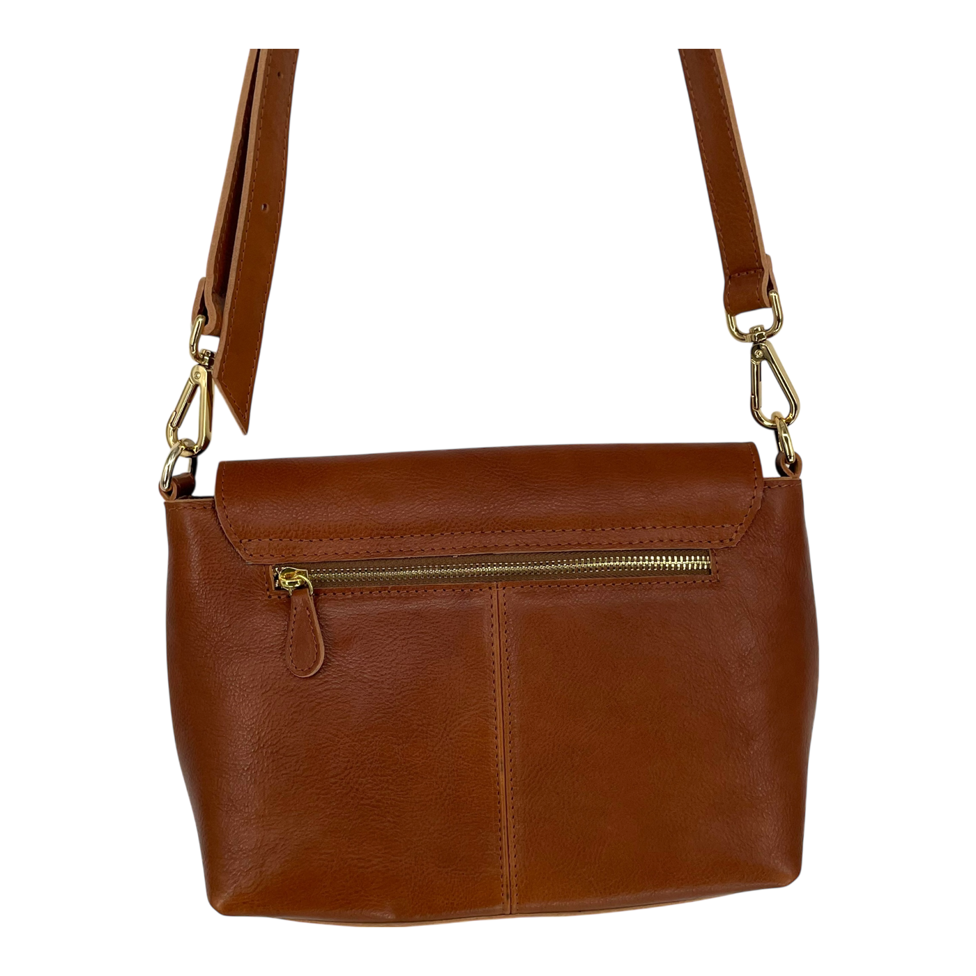 Holzrichter leather shoulder bag, caramel