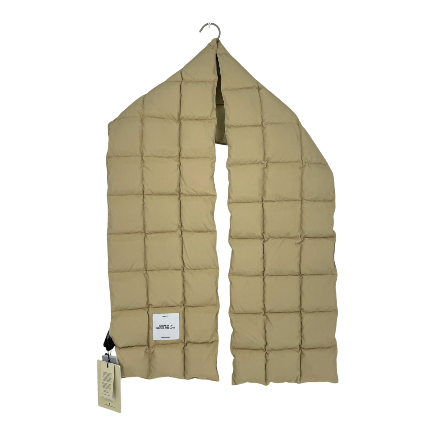 Embassy of Bricks and Logs dubbo puffer scarf, sand