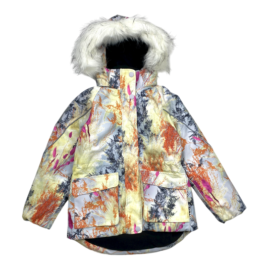 Molo cathy fur winter jacket, eternal flowers | 134cm