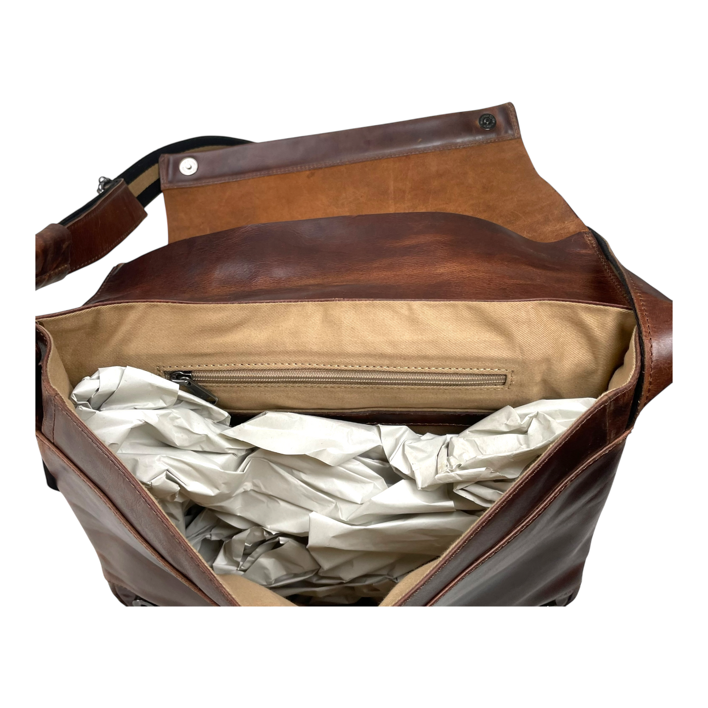 Harold's Bags leather campo messenger bag L, dark brown