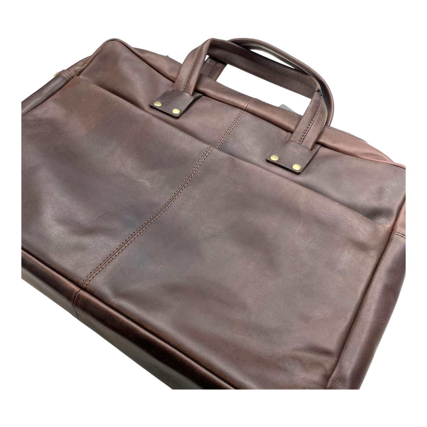 Harold's Bags leather ‭briefcase, chocolate brown
