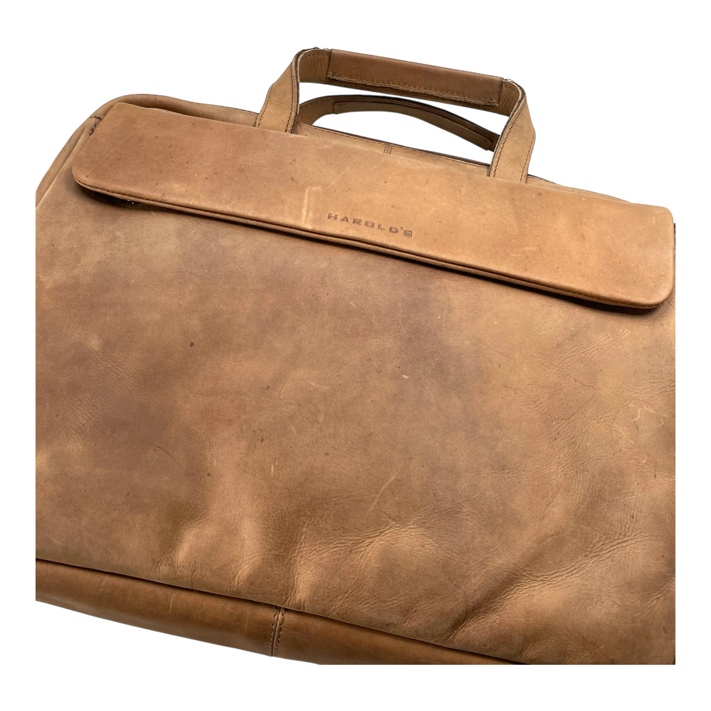 Harold's Bags leather ‭briefcase, antic