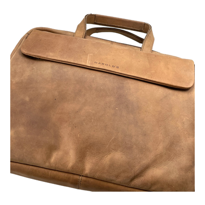 Harold's Bags leather ‭briefcase, antic